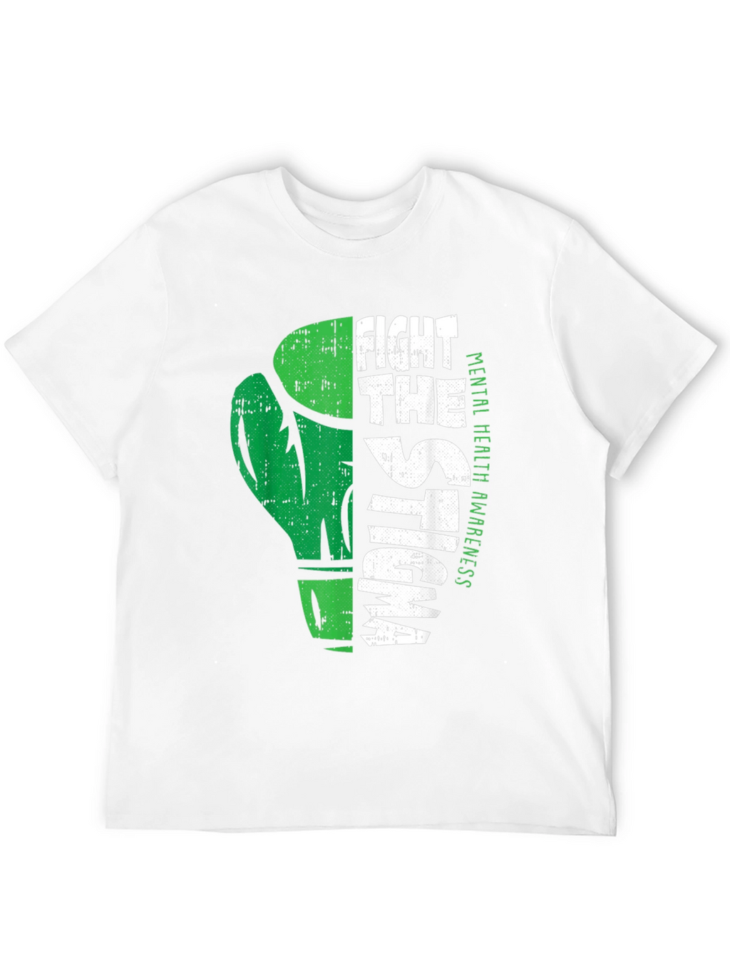 Fight The Stigma Mental Health Awareness Black T-Shirt