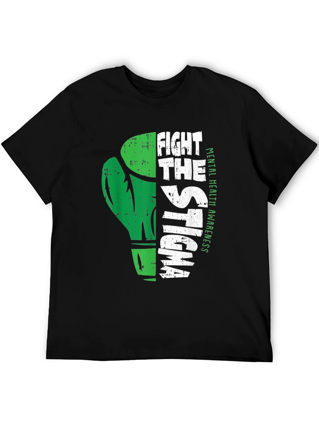 Fight The Stigma Mental Health Awareness Black T-Shirt