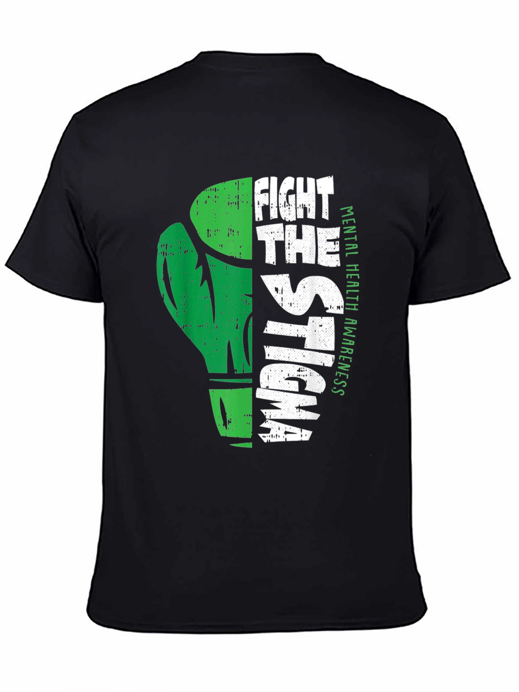 Fight The Stigma Mental Health Awareness Black T-Shirt