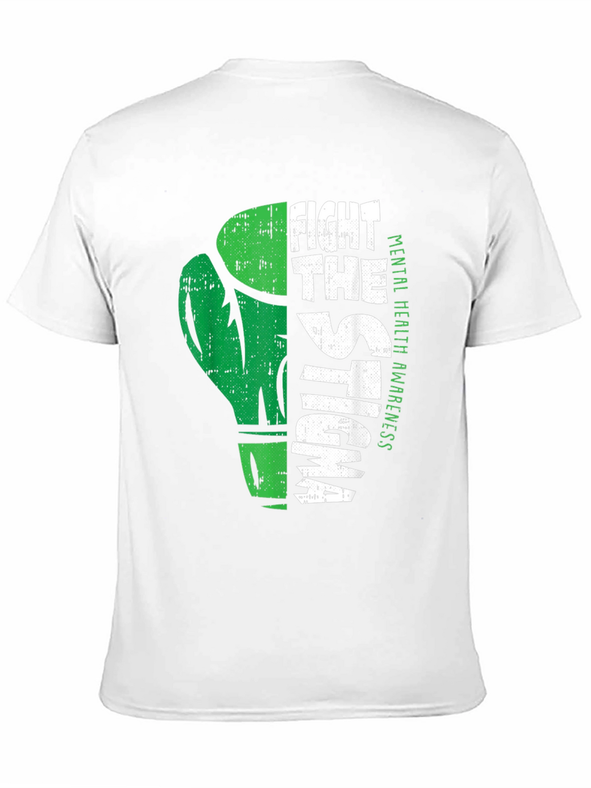 Fight The Stigma Mental Health Awareness Black T-Shirt