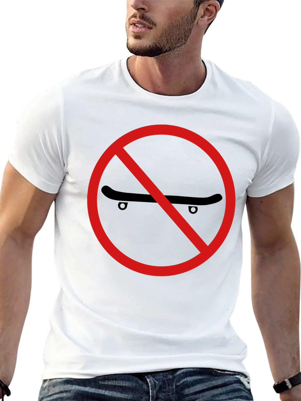 No Skateboarding Black T-Shirt