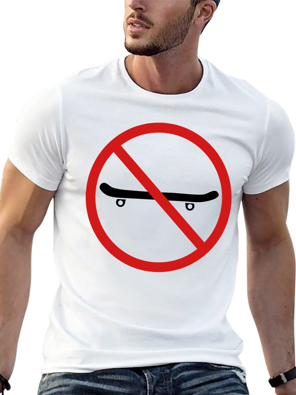 No Skateboarding Black T-Shirt