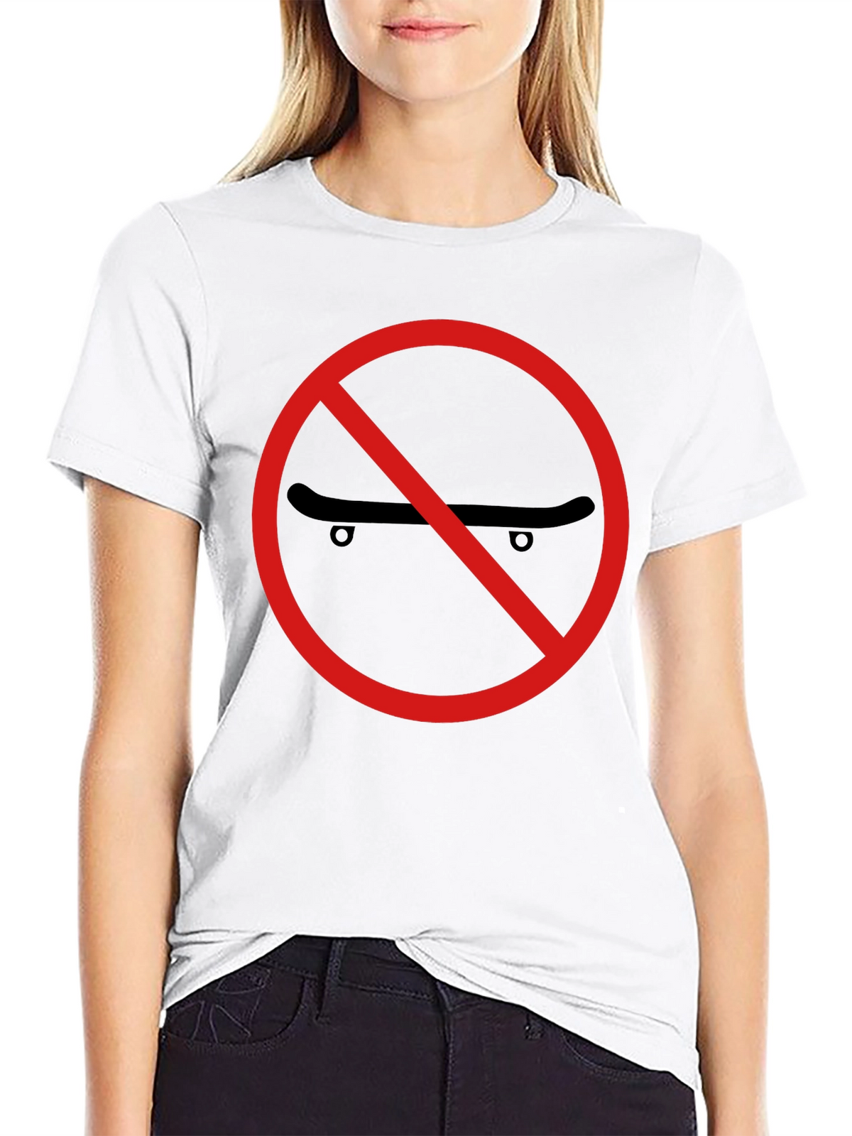 No Skateboarding Black T-Shirt