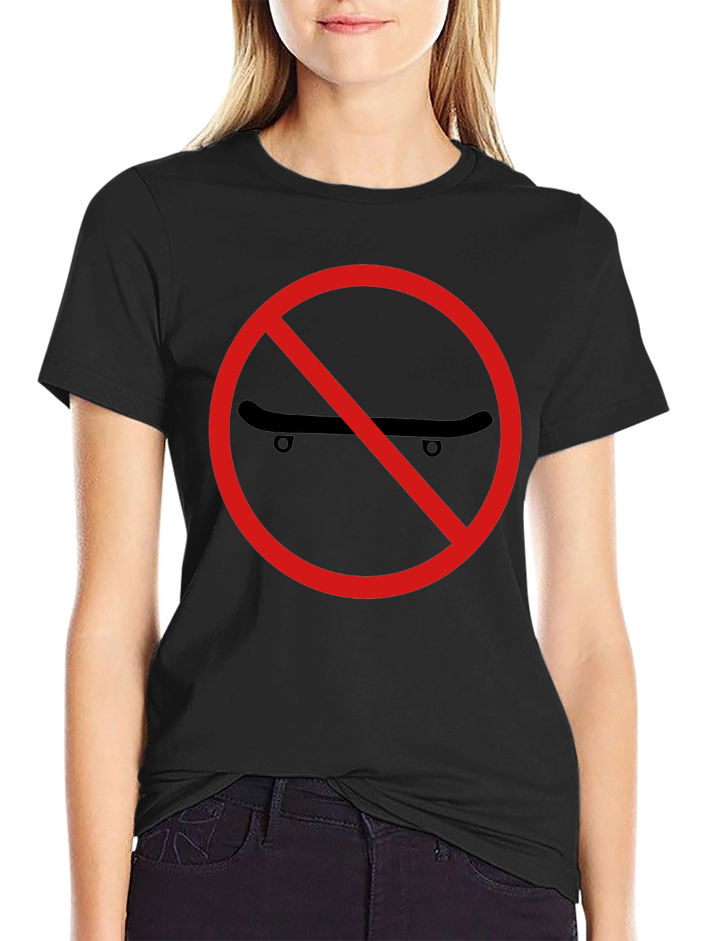 No Skateboarding Black T-Shirt
