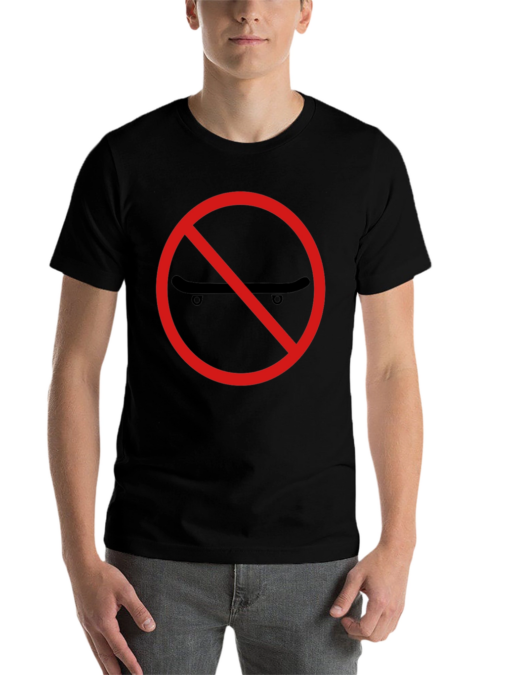 No Skateboarding Black T-Shirt