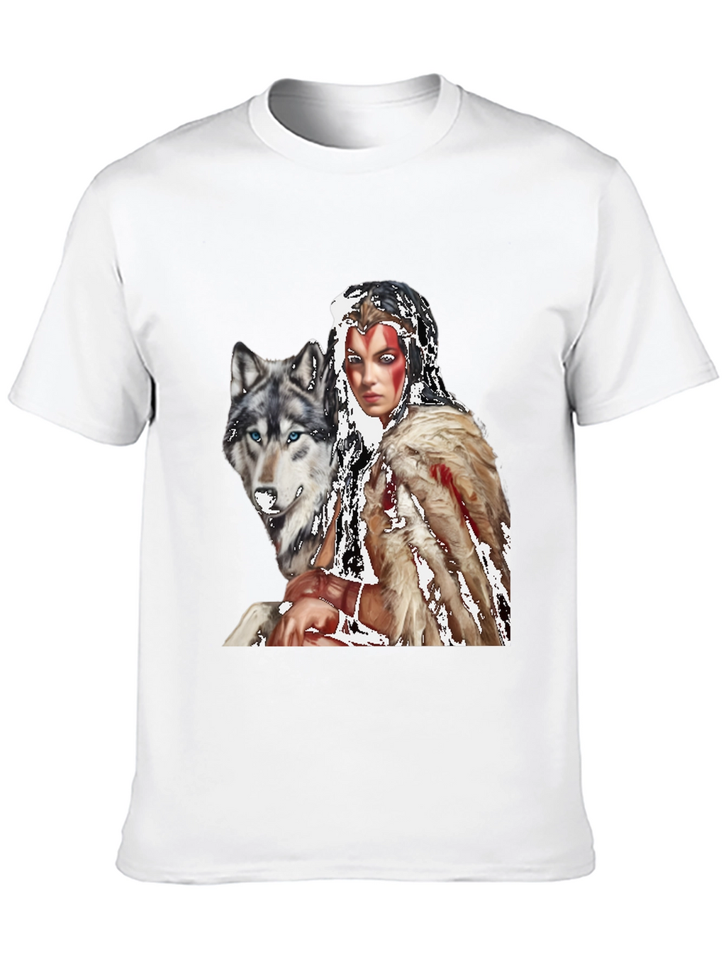 Wolf & Warrior T-Shirt - Black