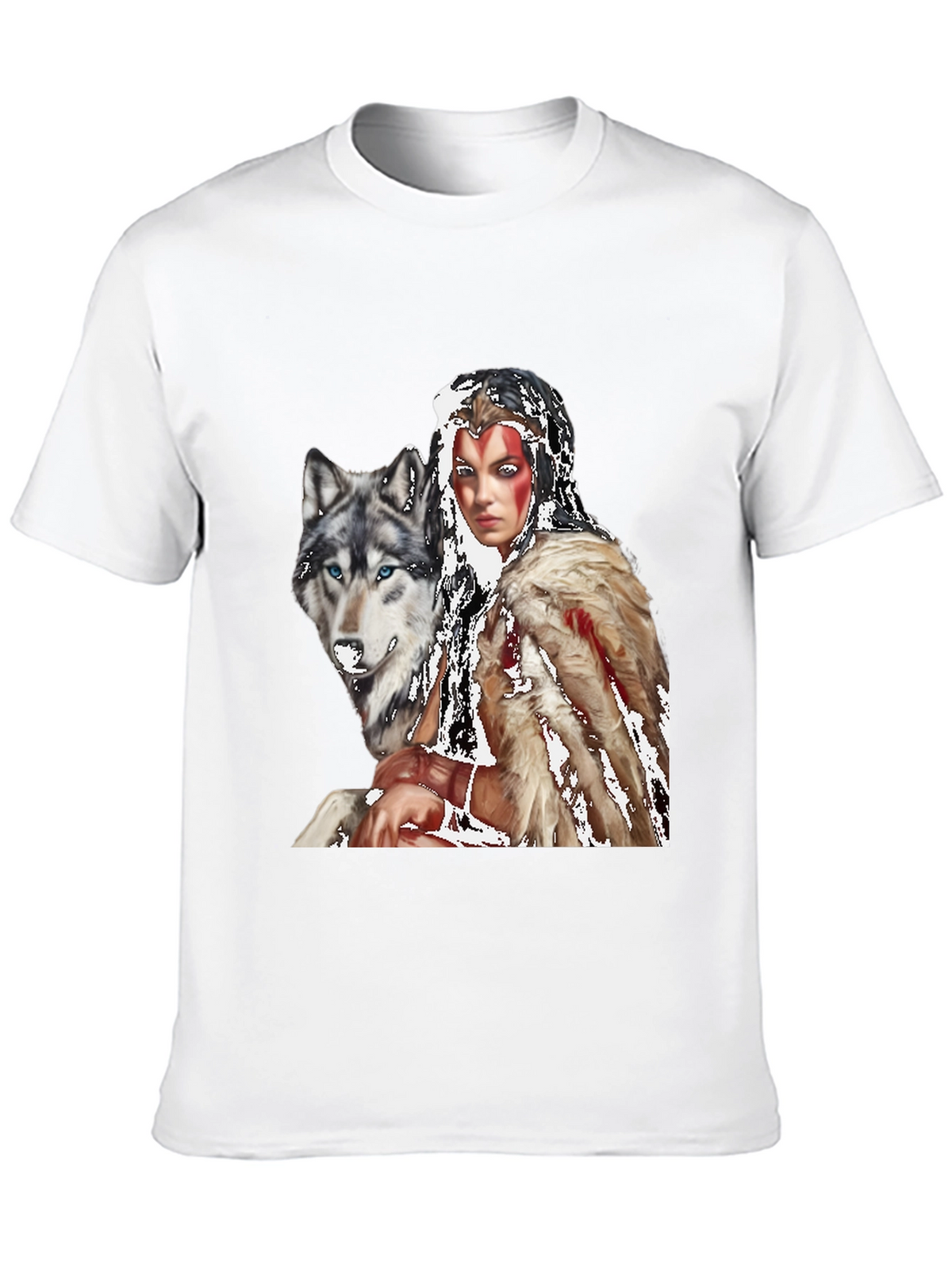 Wolf & Warrior T-Shirt - Black
