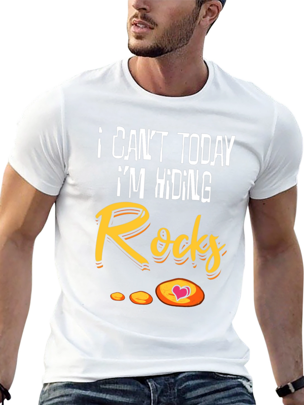 I Cant Today Hiding Rocks Graphic T-Shirt