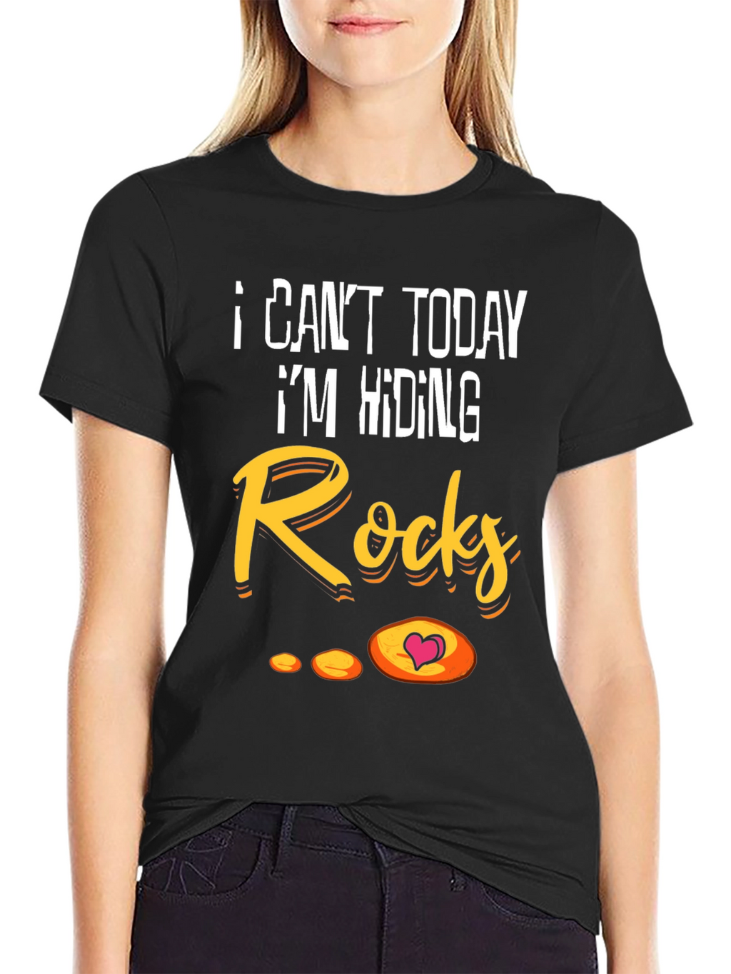 I Cant Today Hiding Rocks Graphic T-Shirt