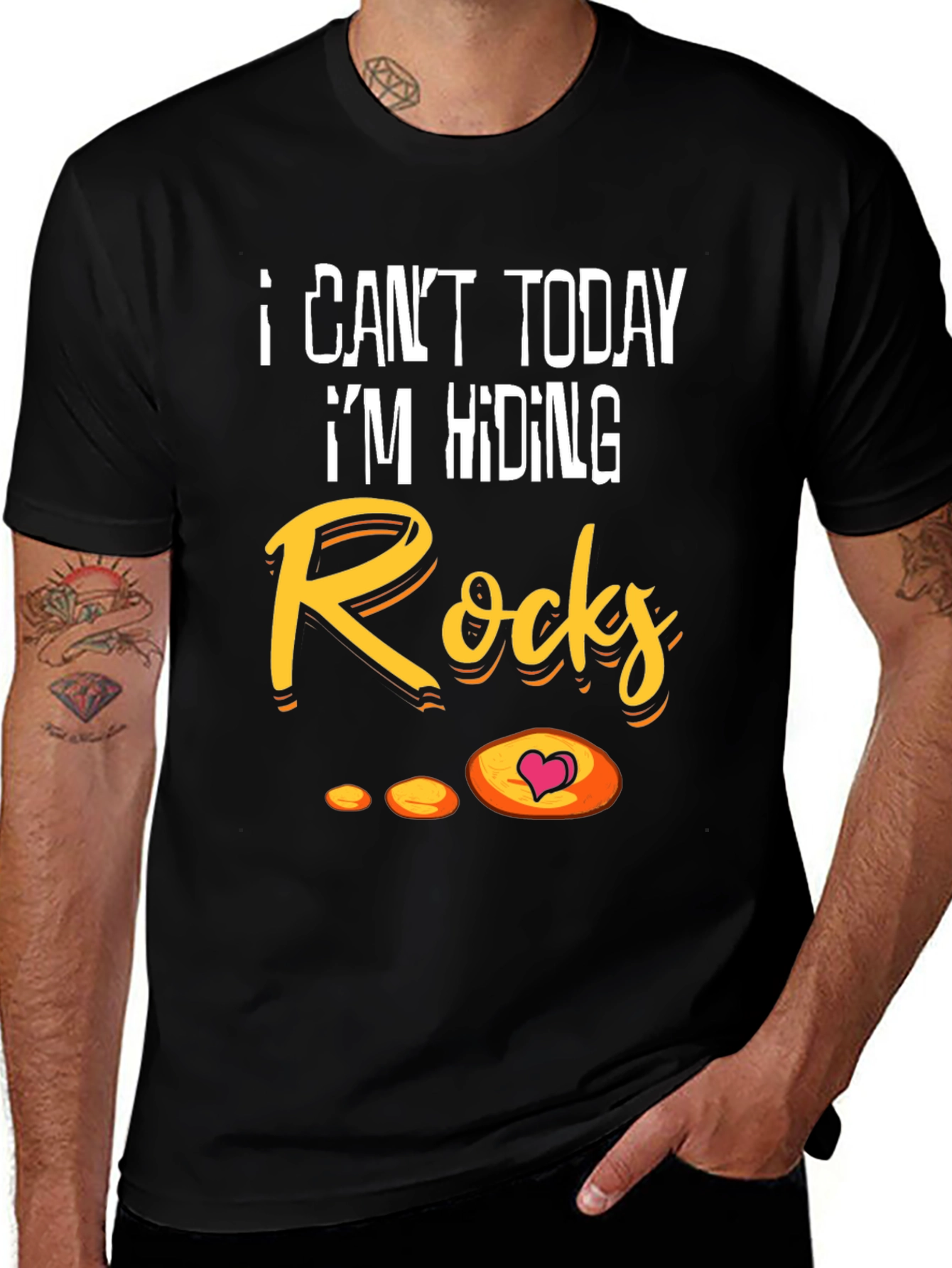 I Cant Today Hiding Rocks Graphic T-Shirt