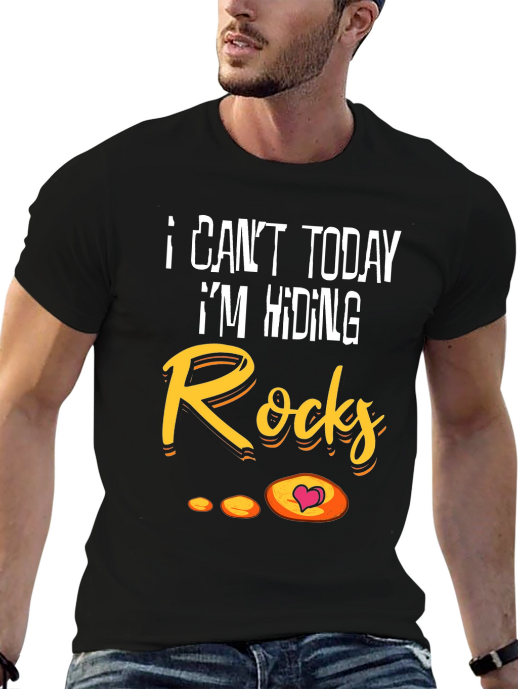 I Cant Today Hiding Rocks Graphic T-Shirt