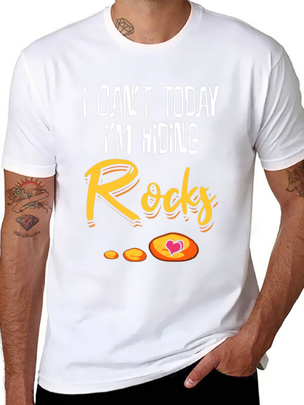I Cant Today Hiding Rocks Graphic T-Shirt