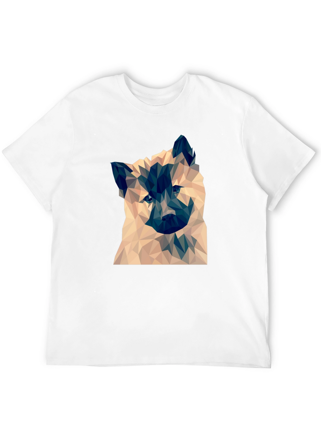 Geometric Dog Graphic Tee - Black