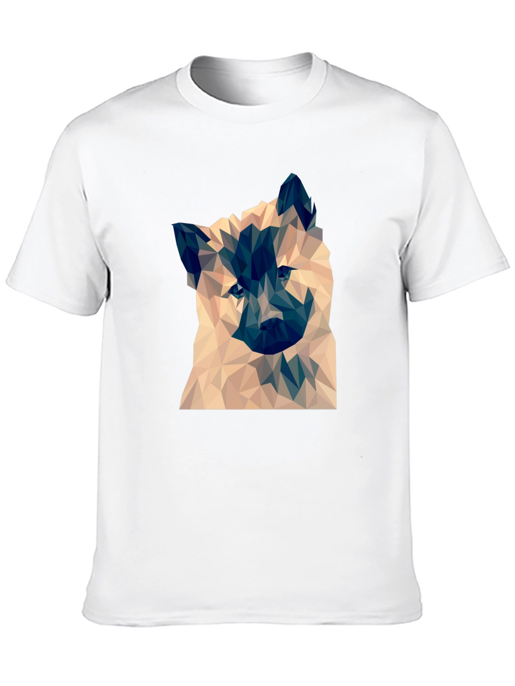 Geometric Dog Graphic Tee - Black