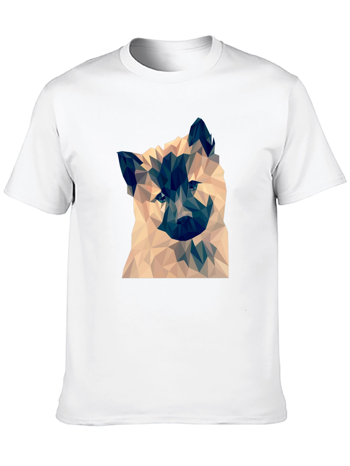 Geometric Dog Graphic Tee - Black
