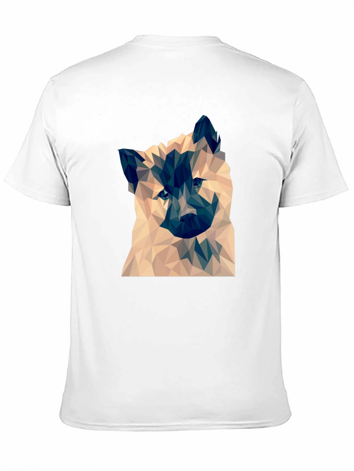 Geometric Dog Graphic Tee - Black