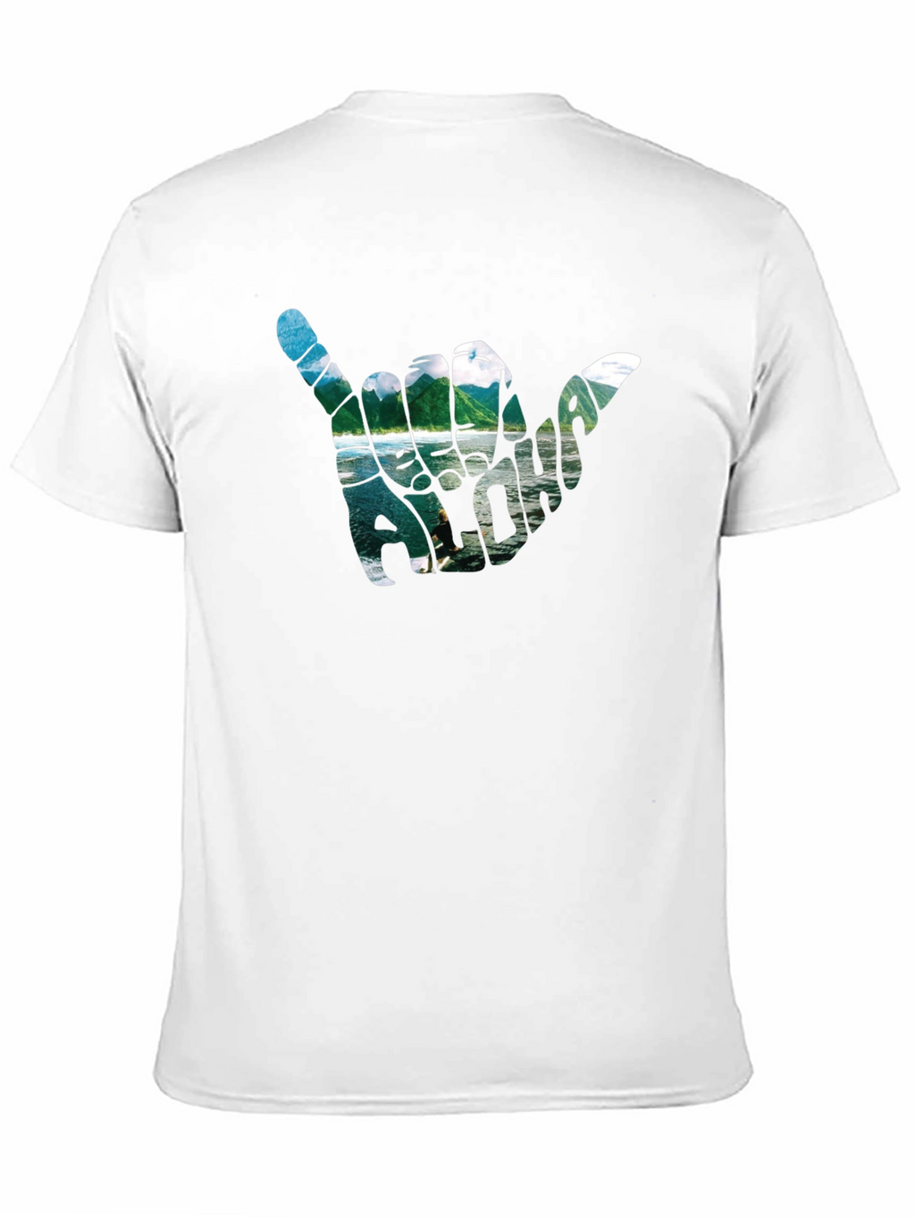 Aloha Shaka Hand Graphic T-Shirt - Casual Black Tee
