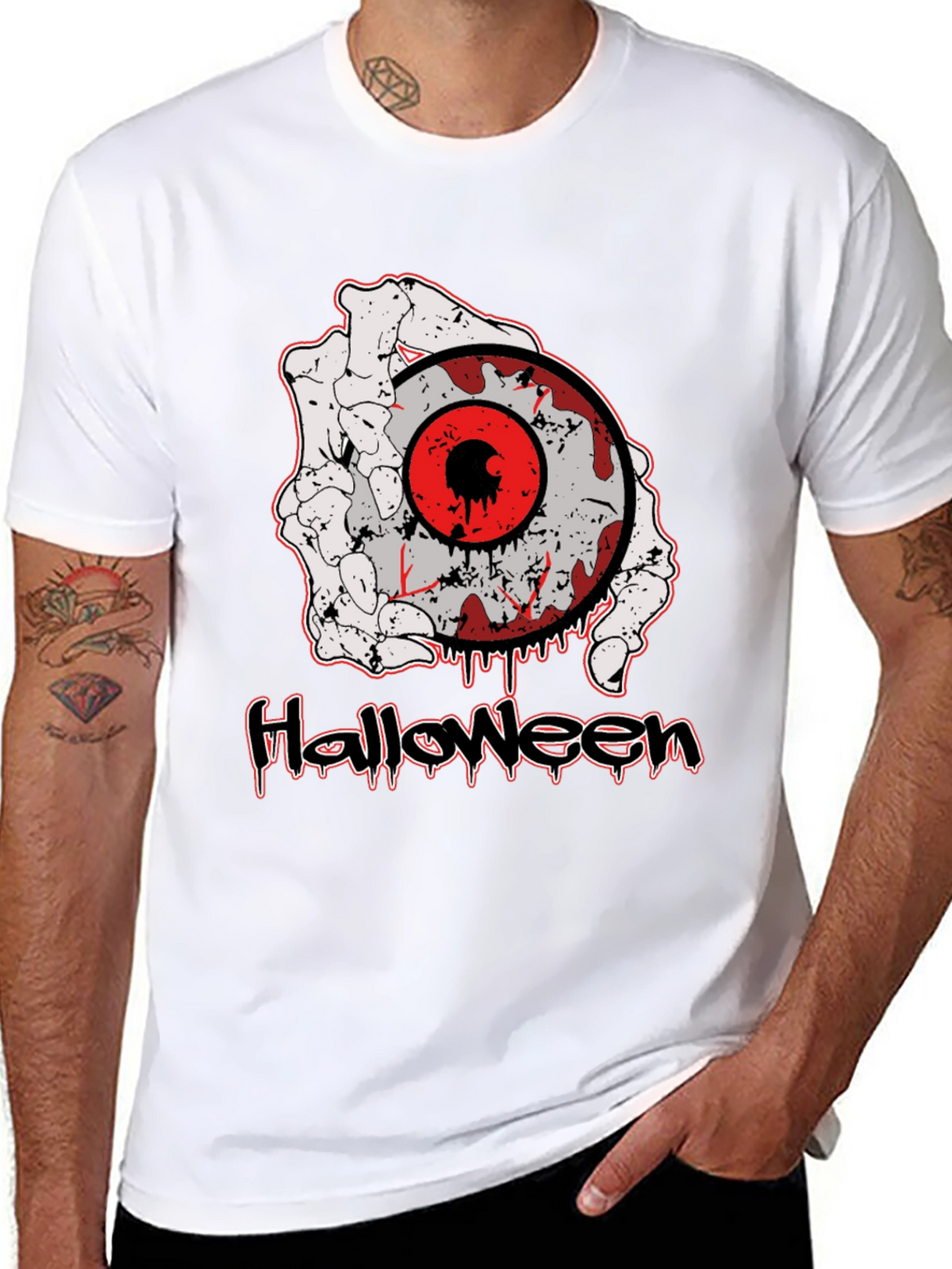 Halloween T-Shirt with Eyeball and Hand
