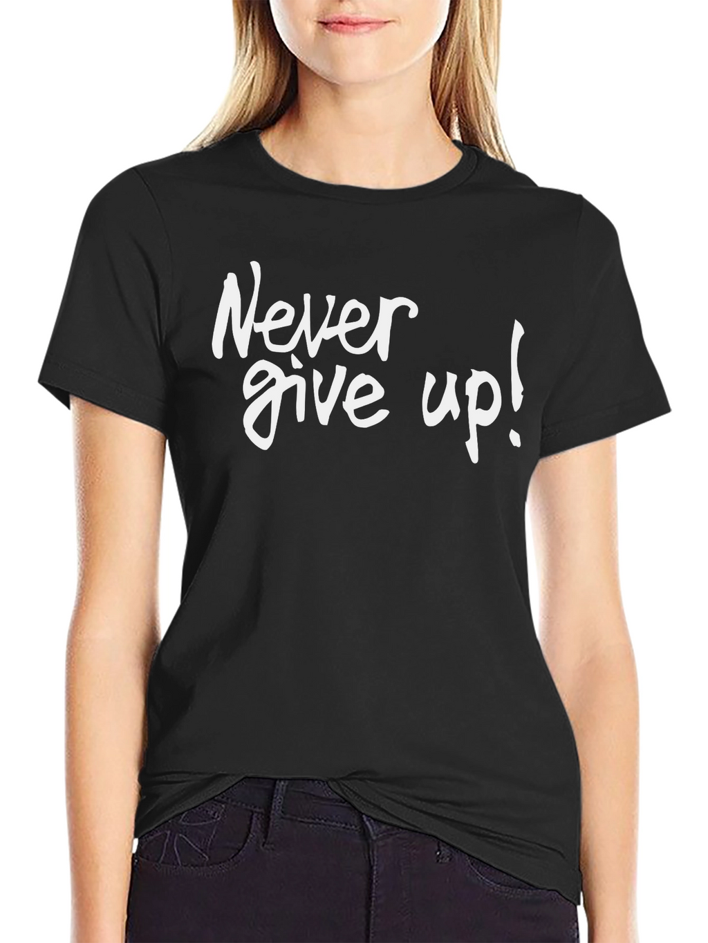 Never Give Up Graphic T-Shirt - Motivational Tee
