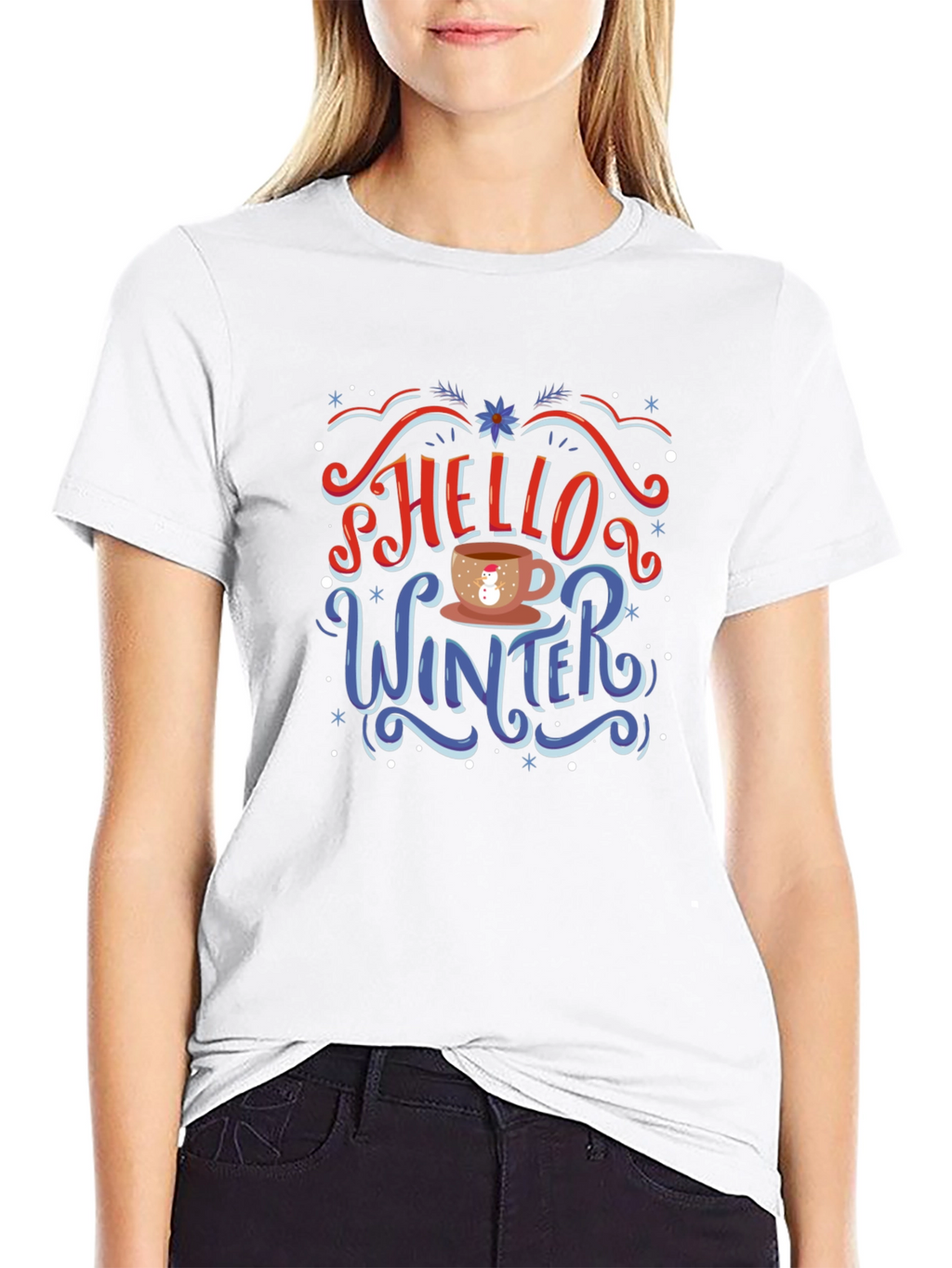 Hello Winter T-Shirt - Holiday Novelty Tee