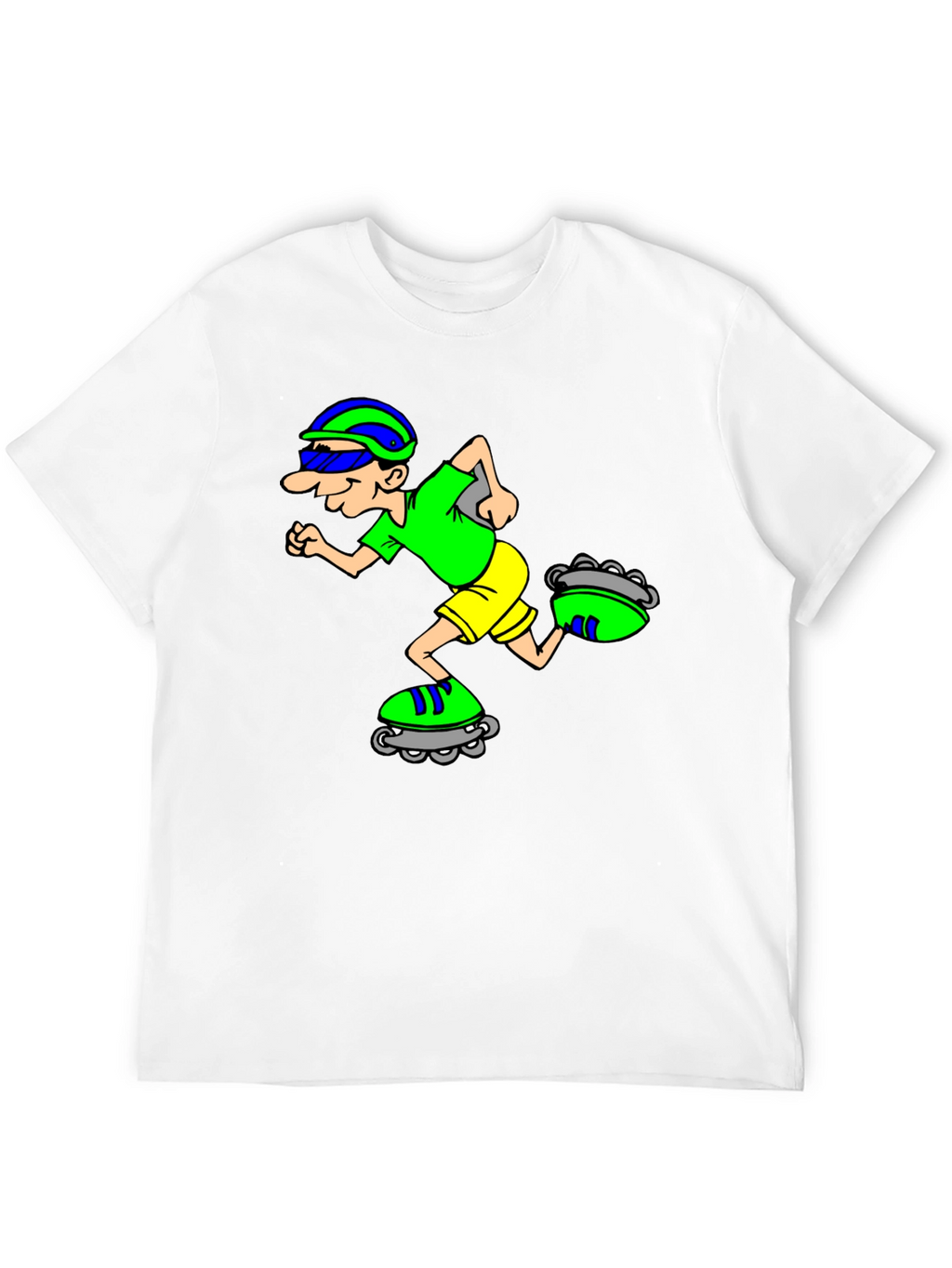 Cartoon Inline Skater Graphic Tee - Black