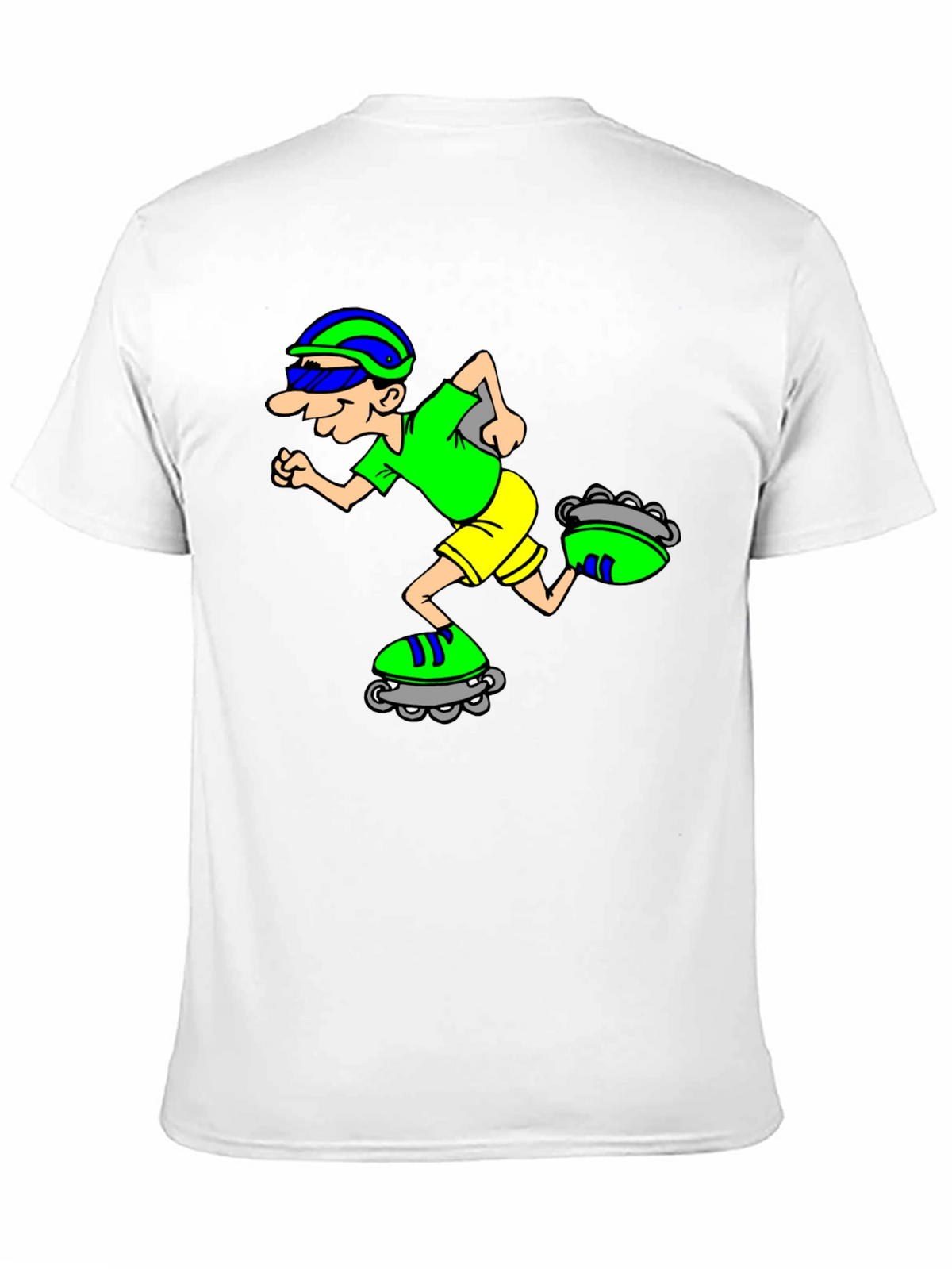 Cartoon Inline Skater Graphic Tee - Black
