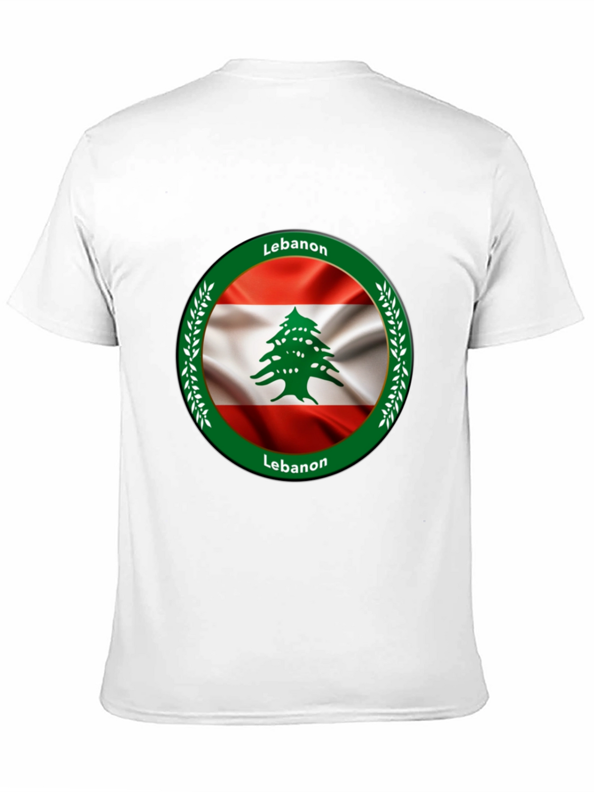 Lebanon Flag Graphic Black T-Shirt