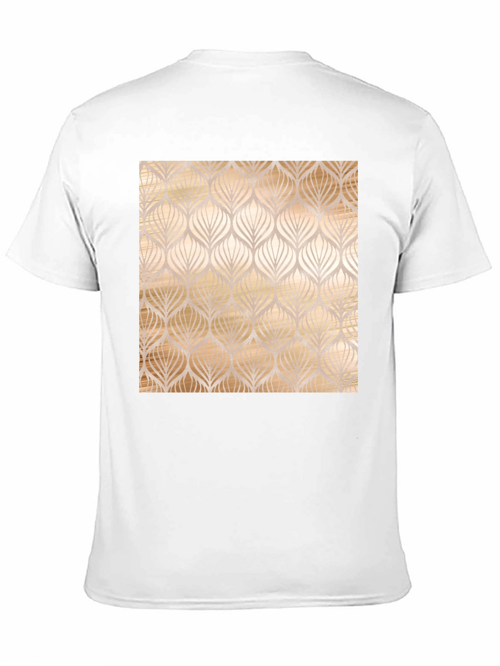 Elegant Leaf Pattern Black Tee