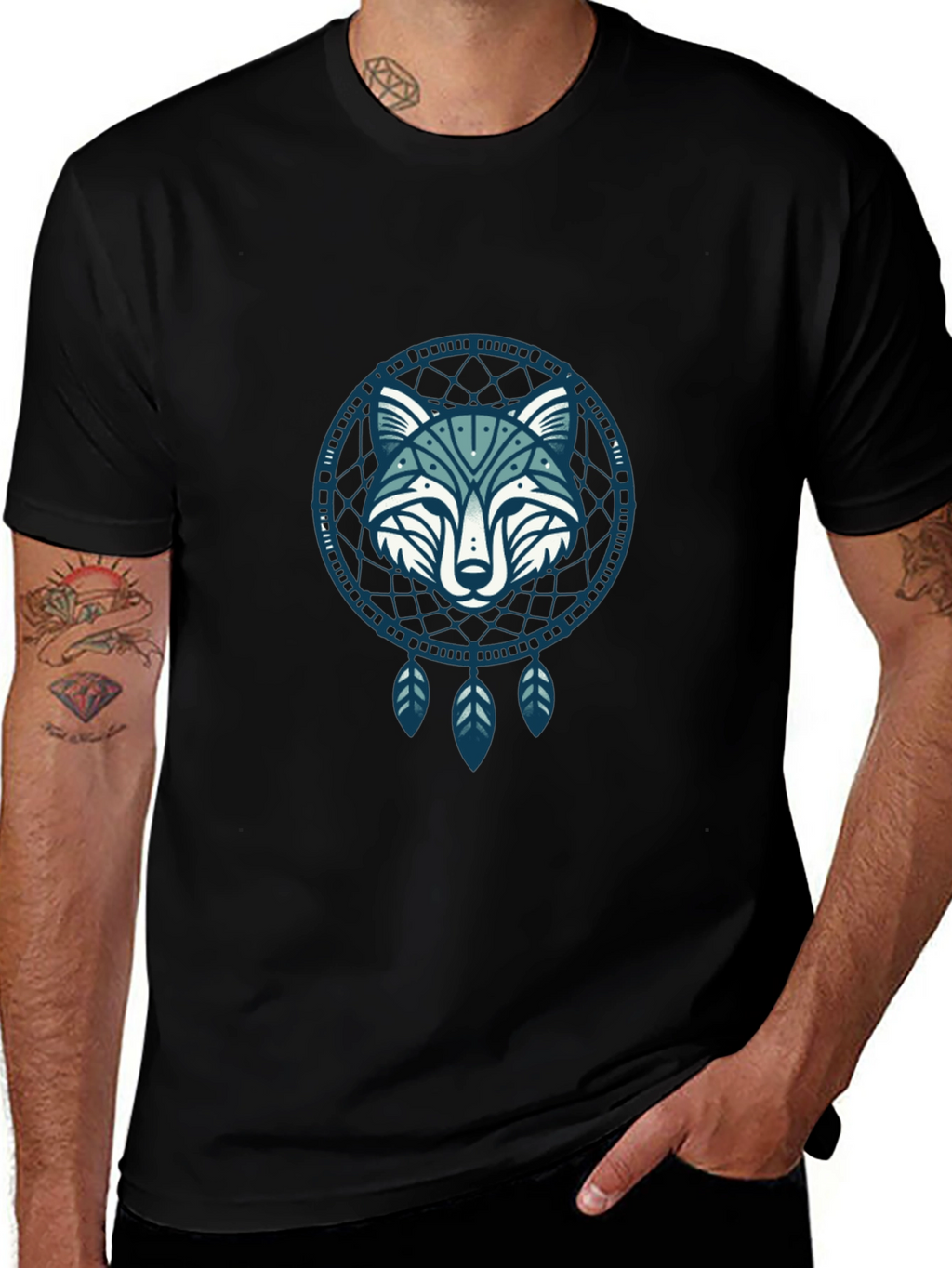 Wolf Dreamcatcher Graphic Tee