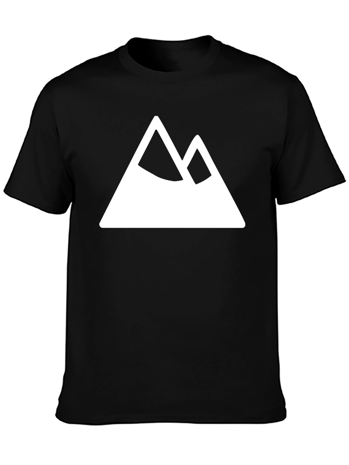 Mountain Peak Graphic Tee - Black Cotton
