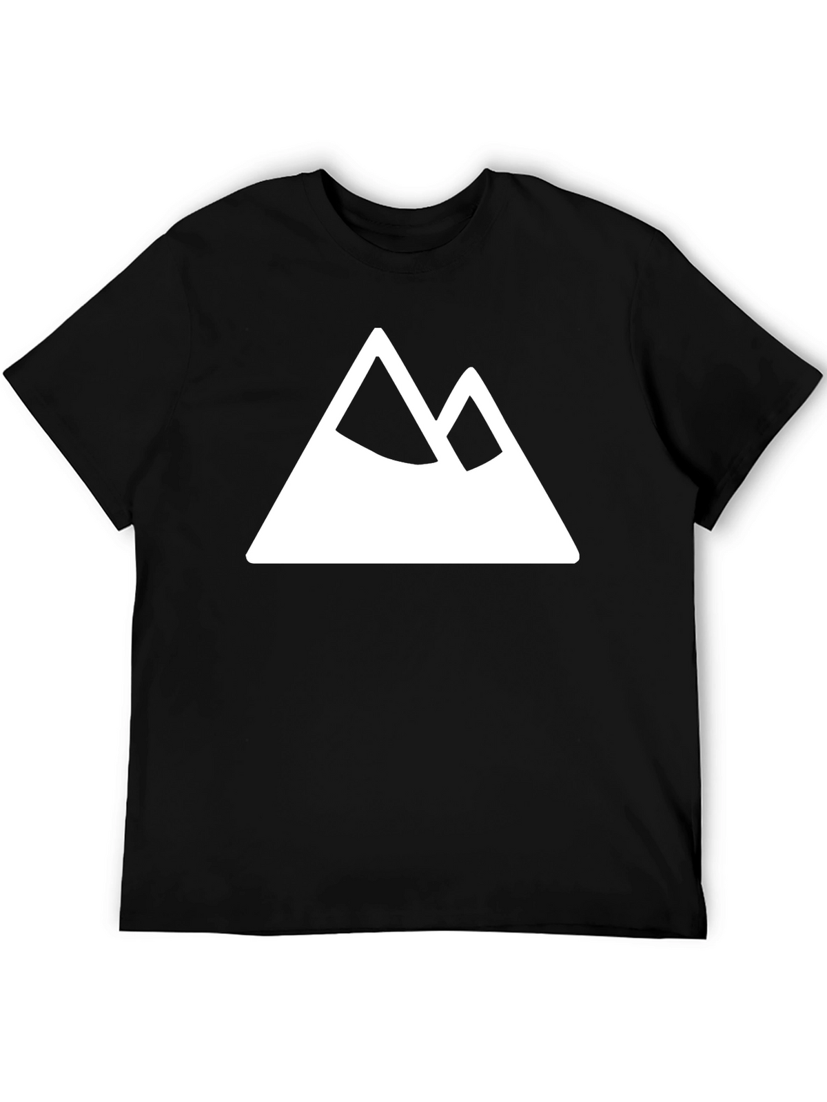 Mountain Peak Graphic Tee - Black Cotton