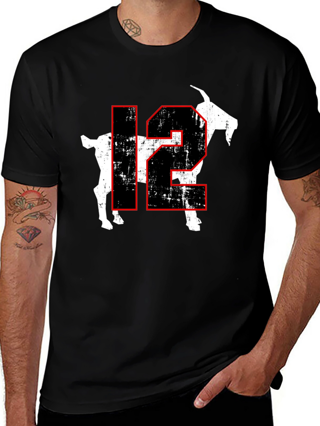 GOAT 12 Graphic T-Shirt - Black
