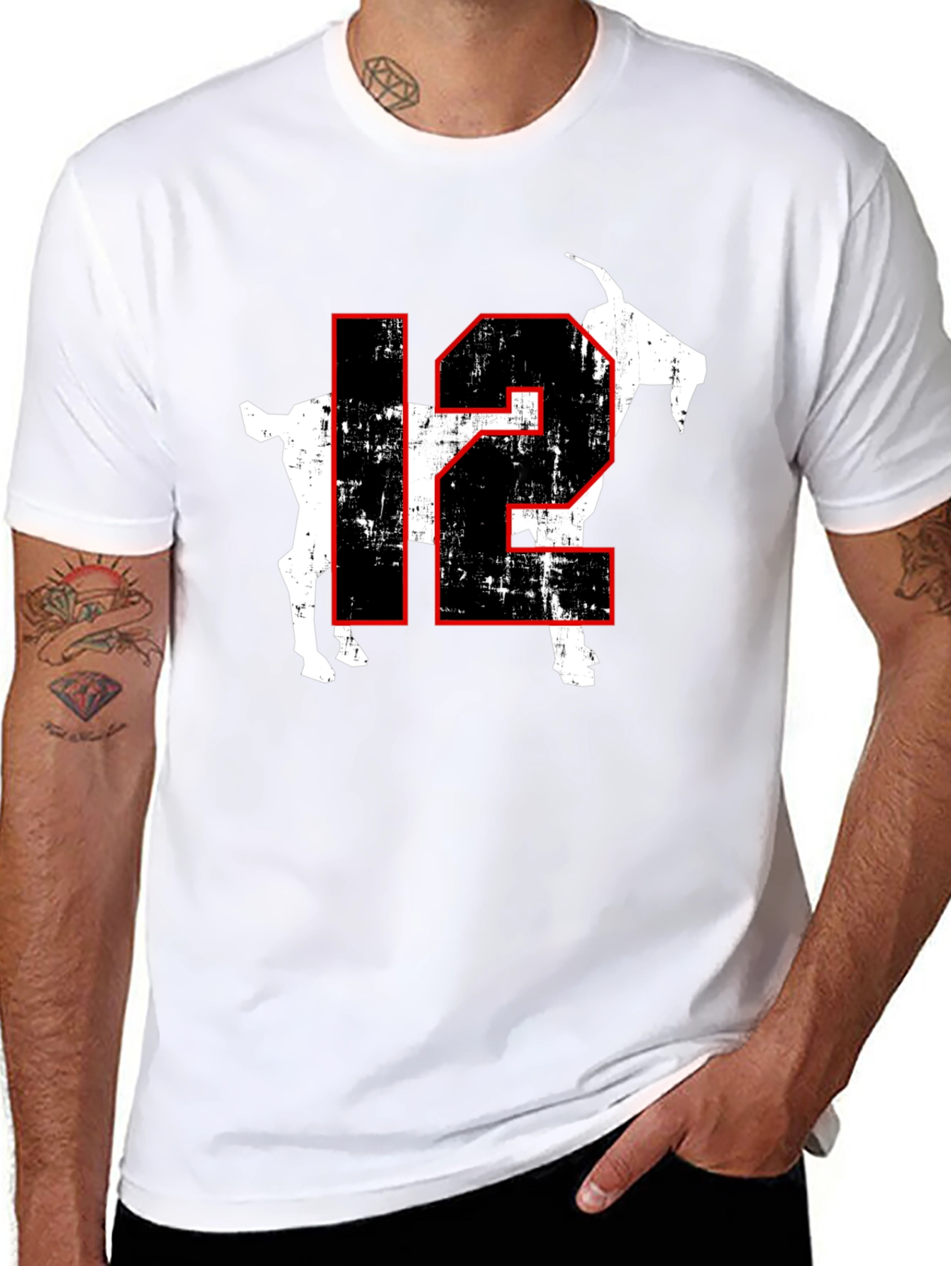 GOAT 12 Graphic T-Shirt - Black