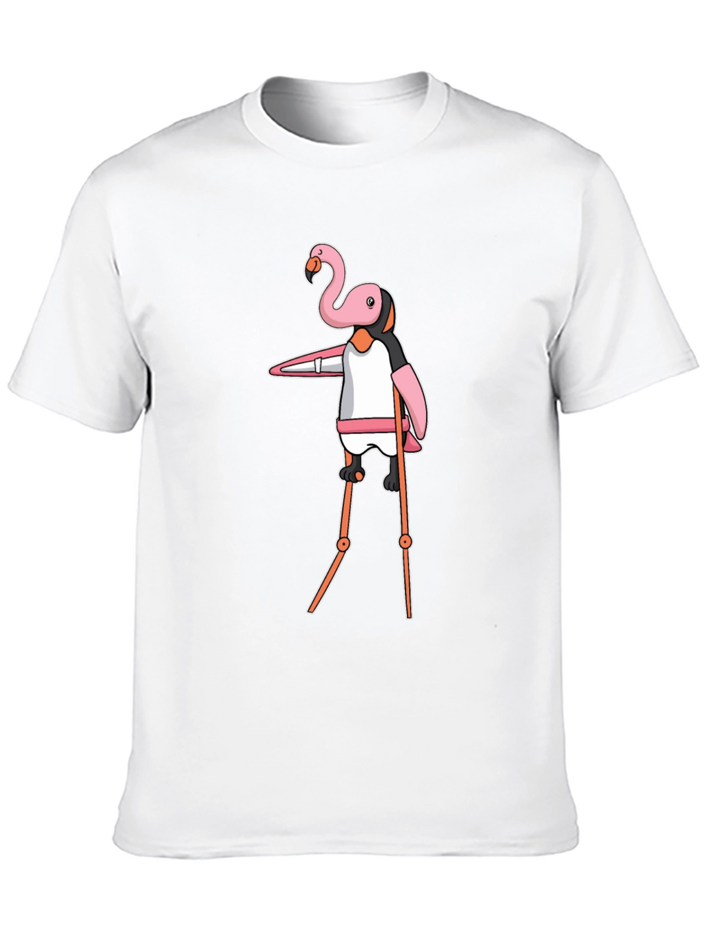 Flamingo Stilt Walker Graphic Tee - Black