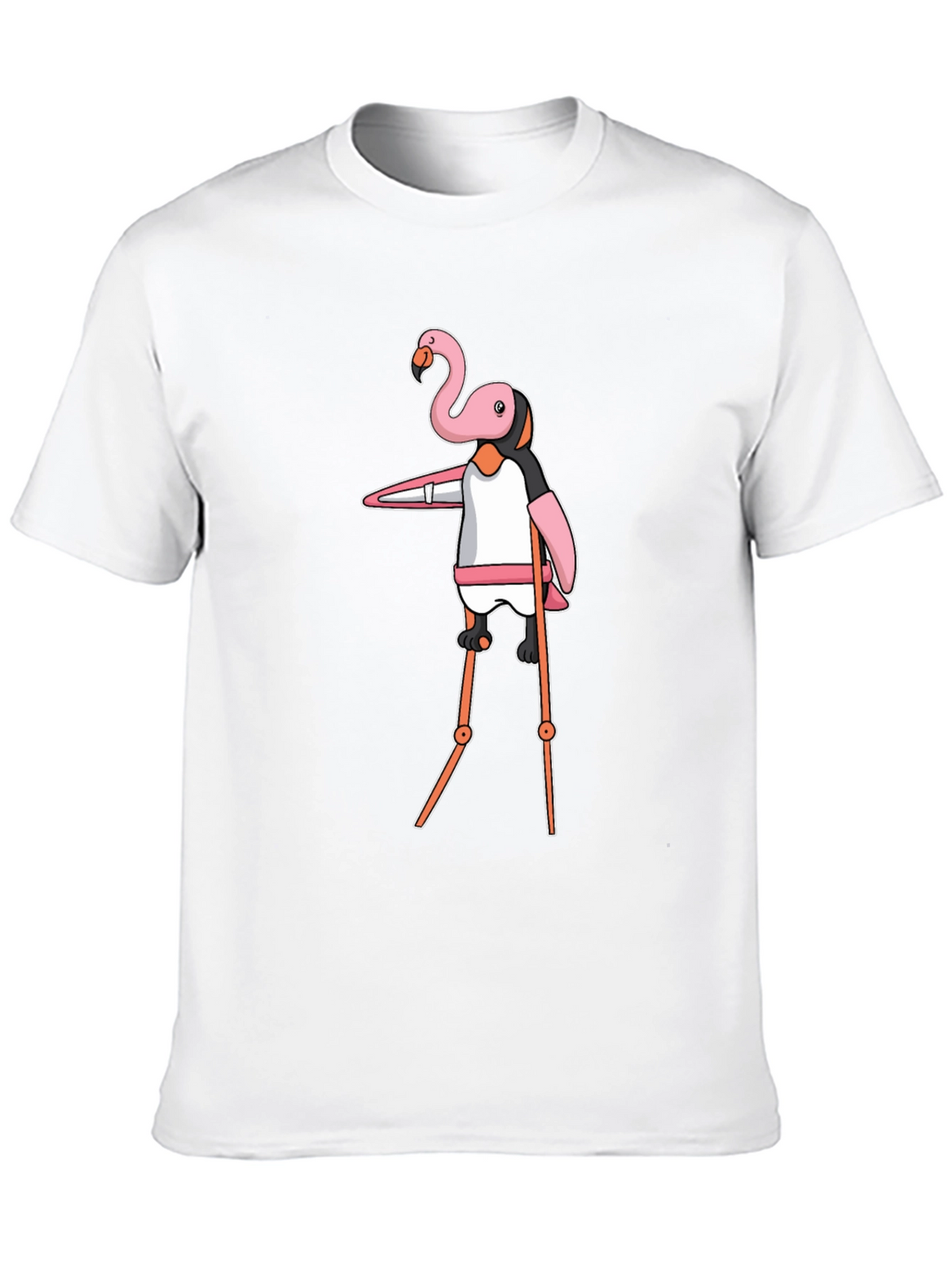 Flamingo Stilt Walker Graphic Tee - Black