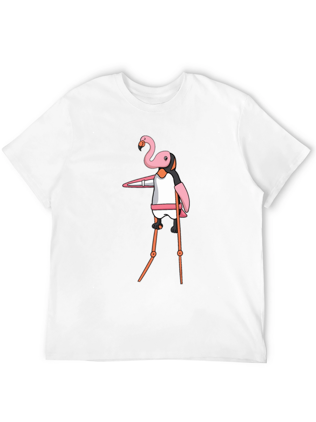 Flamingo Stilt Walker Graphic Tee - Black