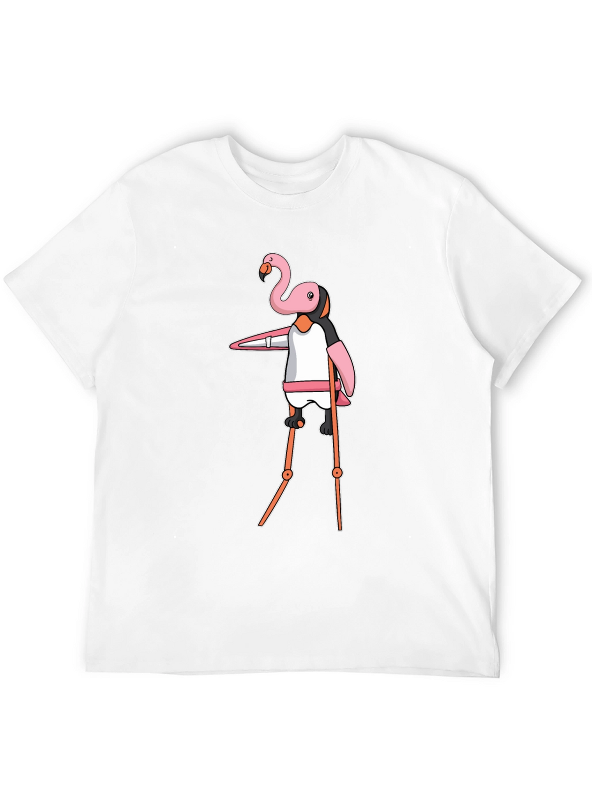 Flamingo Stilt Walker Graphic Tee - Black