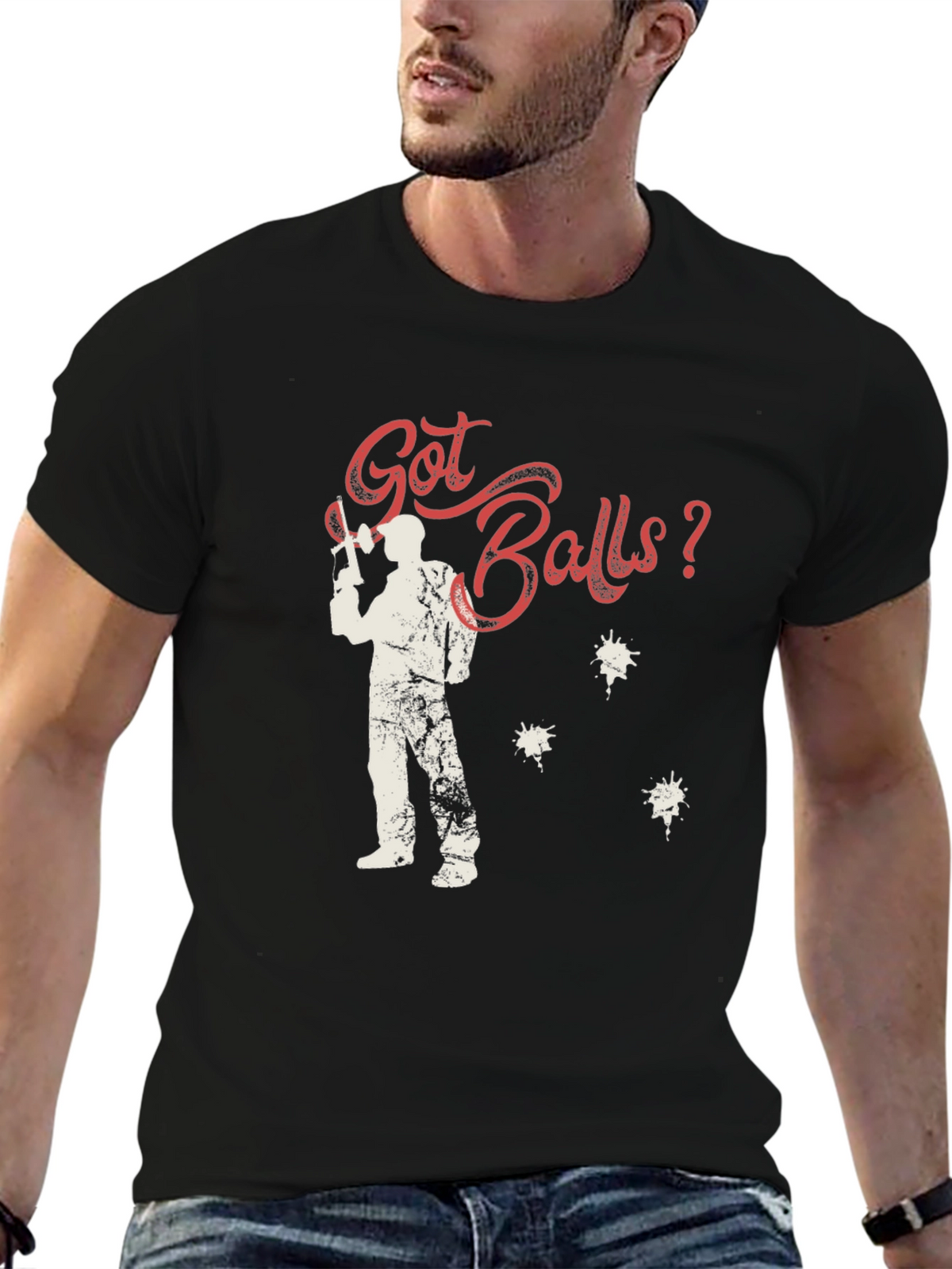 Got Balls? Paintball T-Shirt - Black Cotton Tee