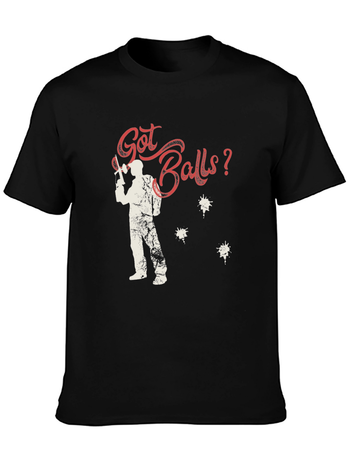 Got Balls? Paintball T-Shirt - Black Cotton Tee