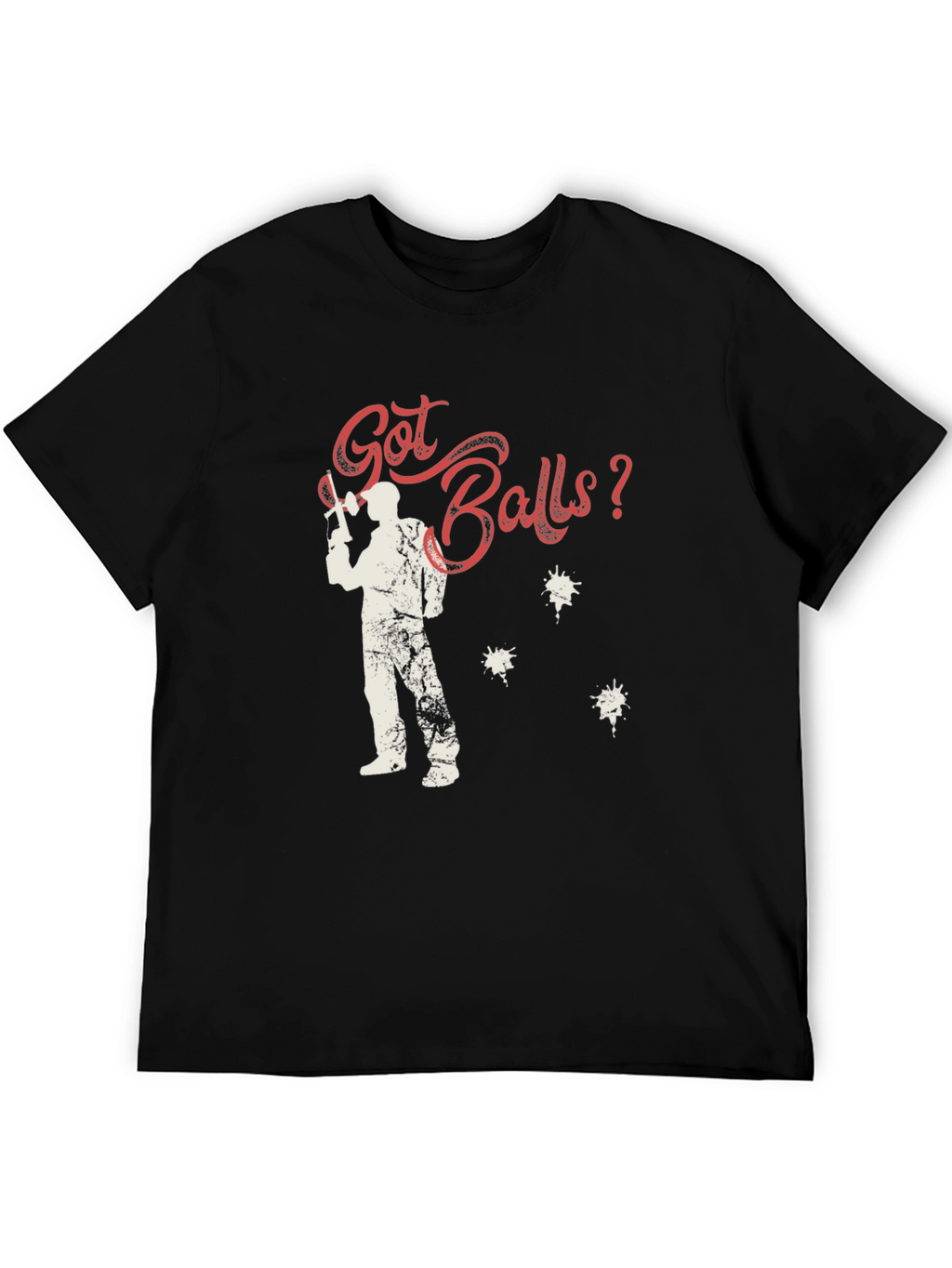 Got Balls? Paintball T-Shirt - Black Cotton Tee