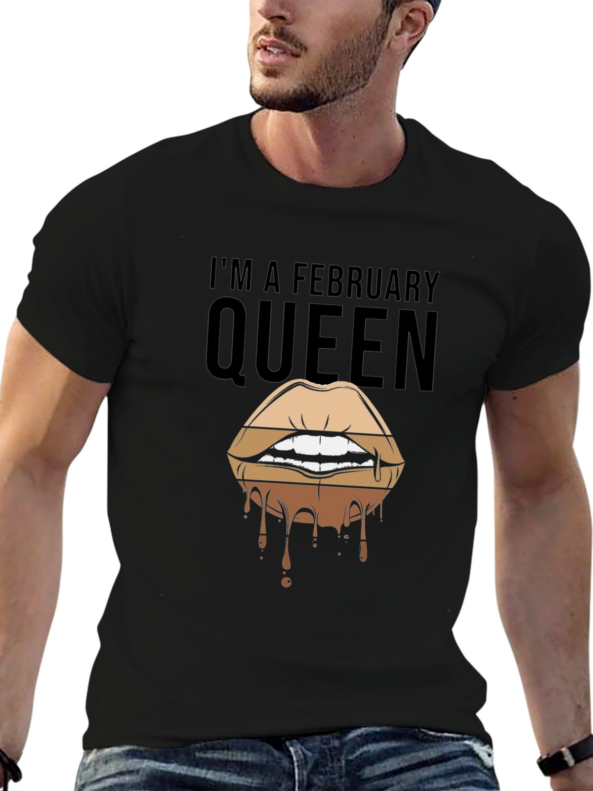 February Queen Lips Drip Graphic Tee