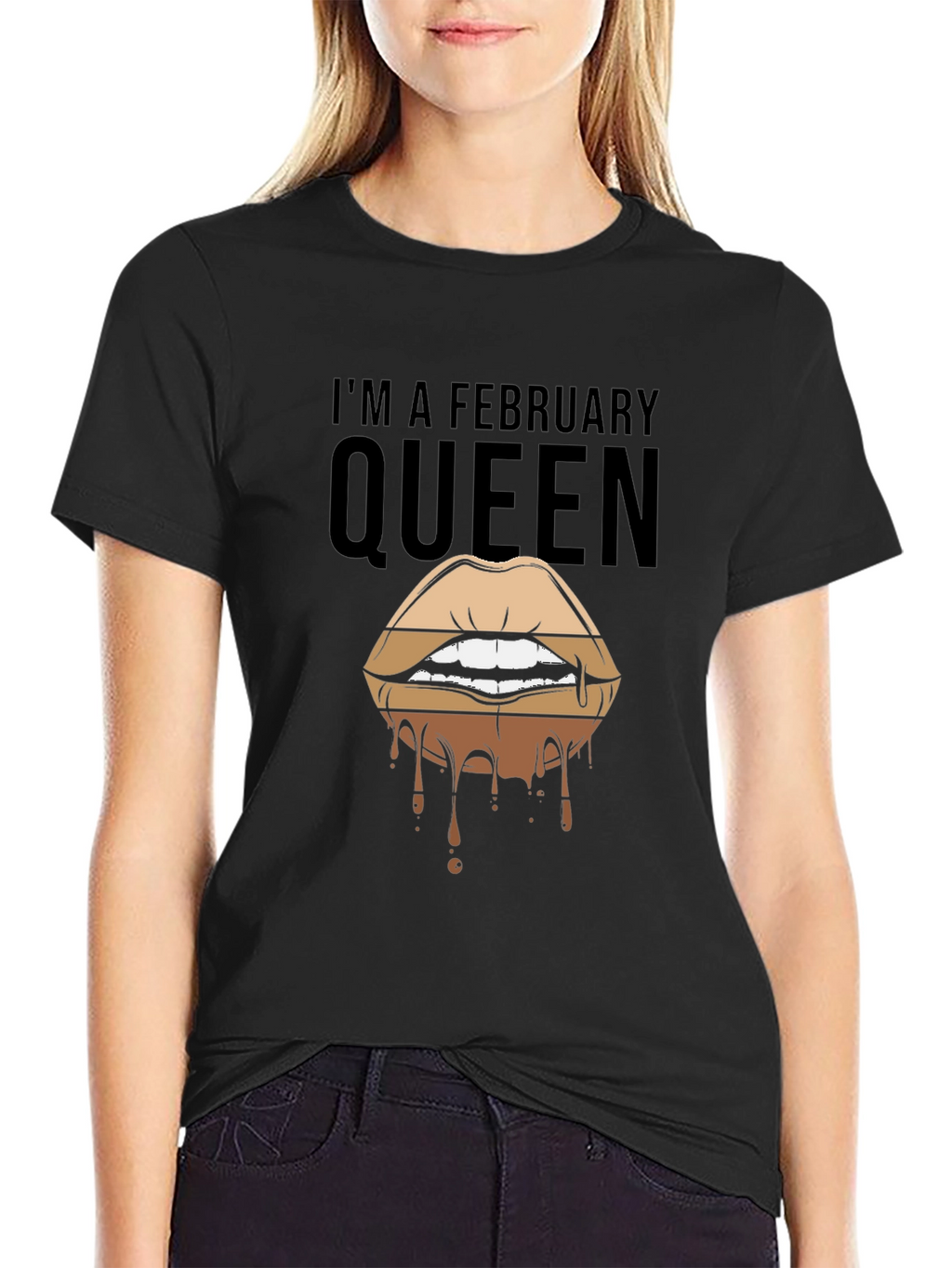 February Queen Lips Drip Graphic Tee