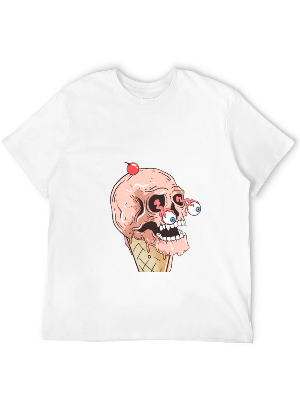Ice Cream Skull Graphic T-Shirt - Cool & Creepy