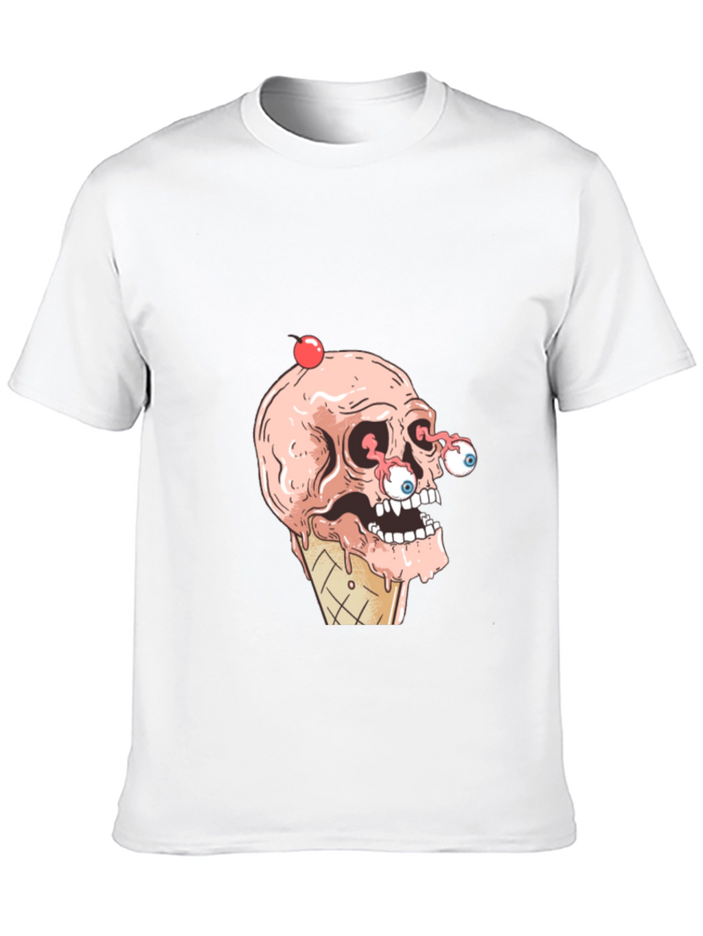 Ice Cream Skull Graphic T-Shirt - Cool & Creepy