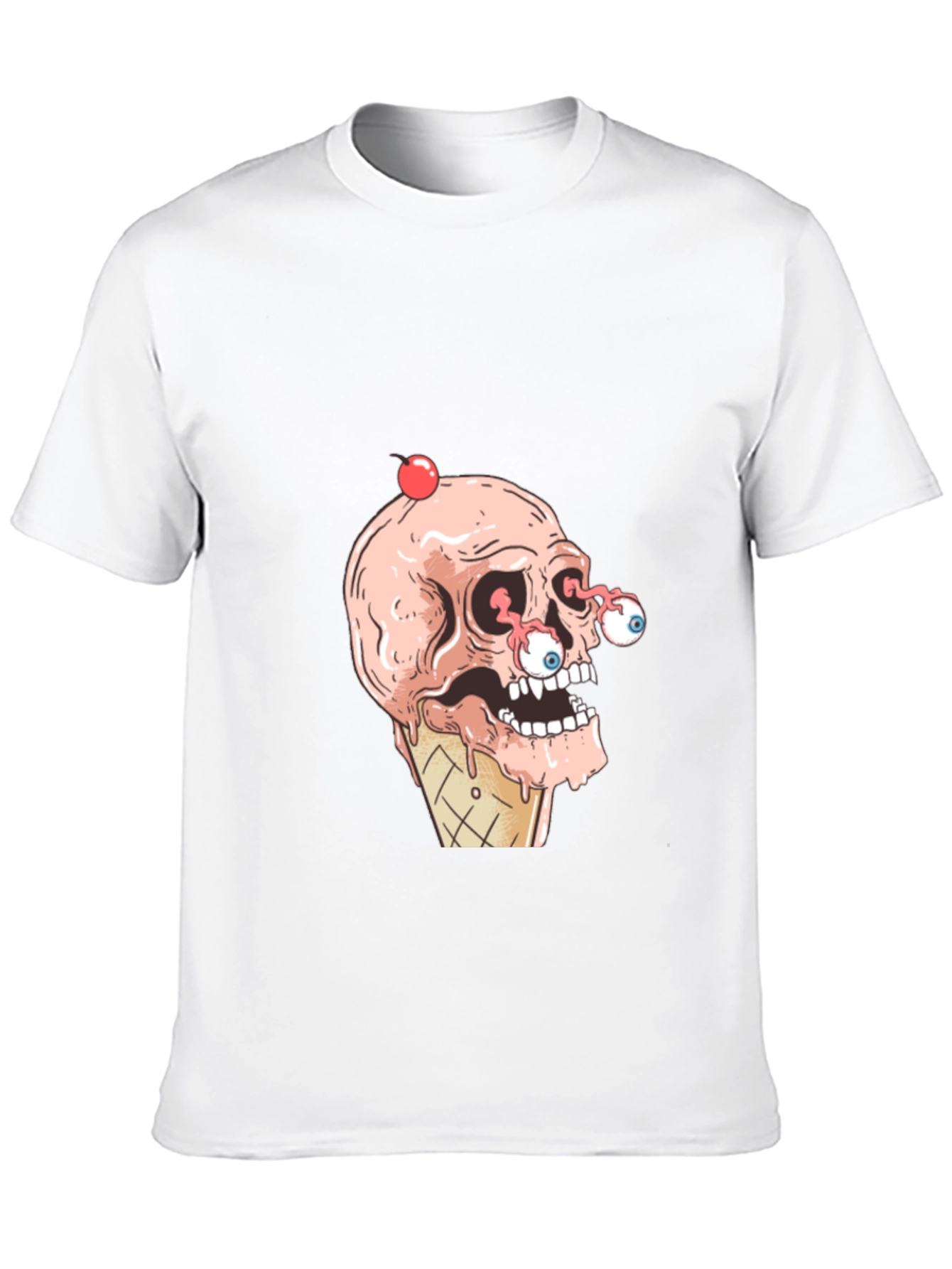 Ice Cream Skull Graphic T-Shirt - Cool & Creepy