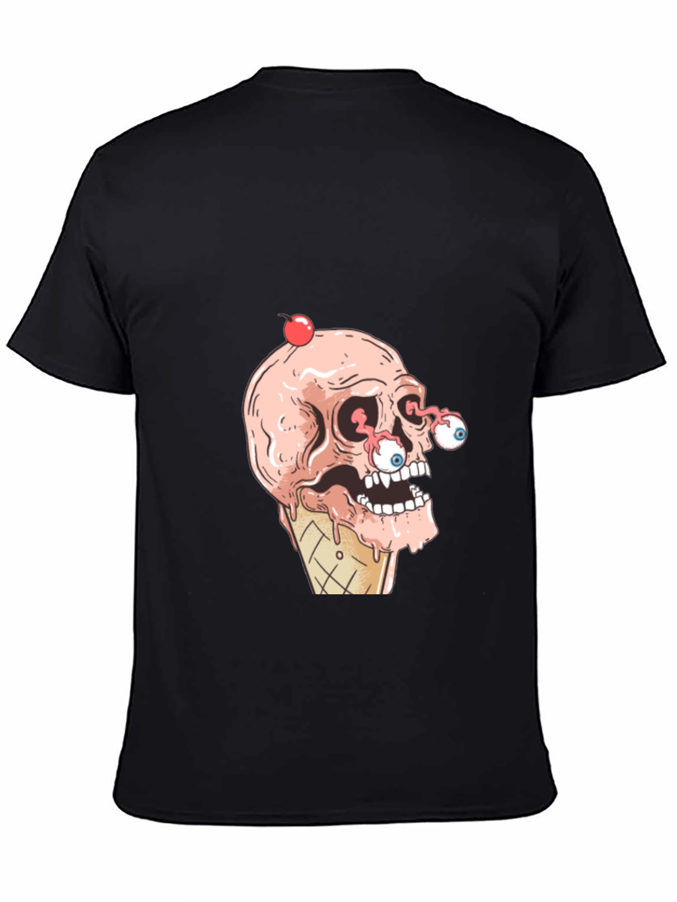 Ice Cream Skull Graphic T-Shirt - Cool & Creepy
