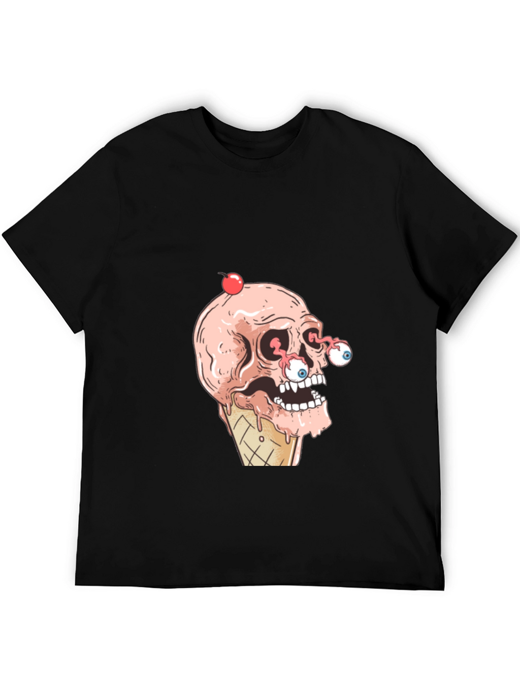 Ice Cream Skull Graphic T-Shirt - Cool & Creepy
