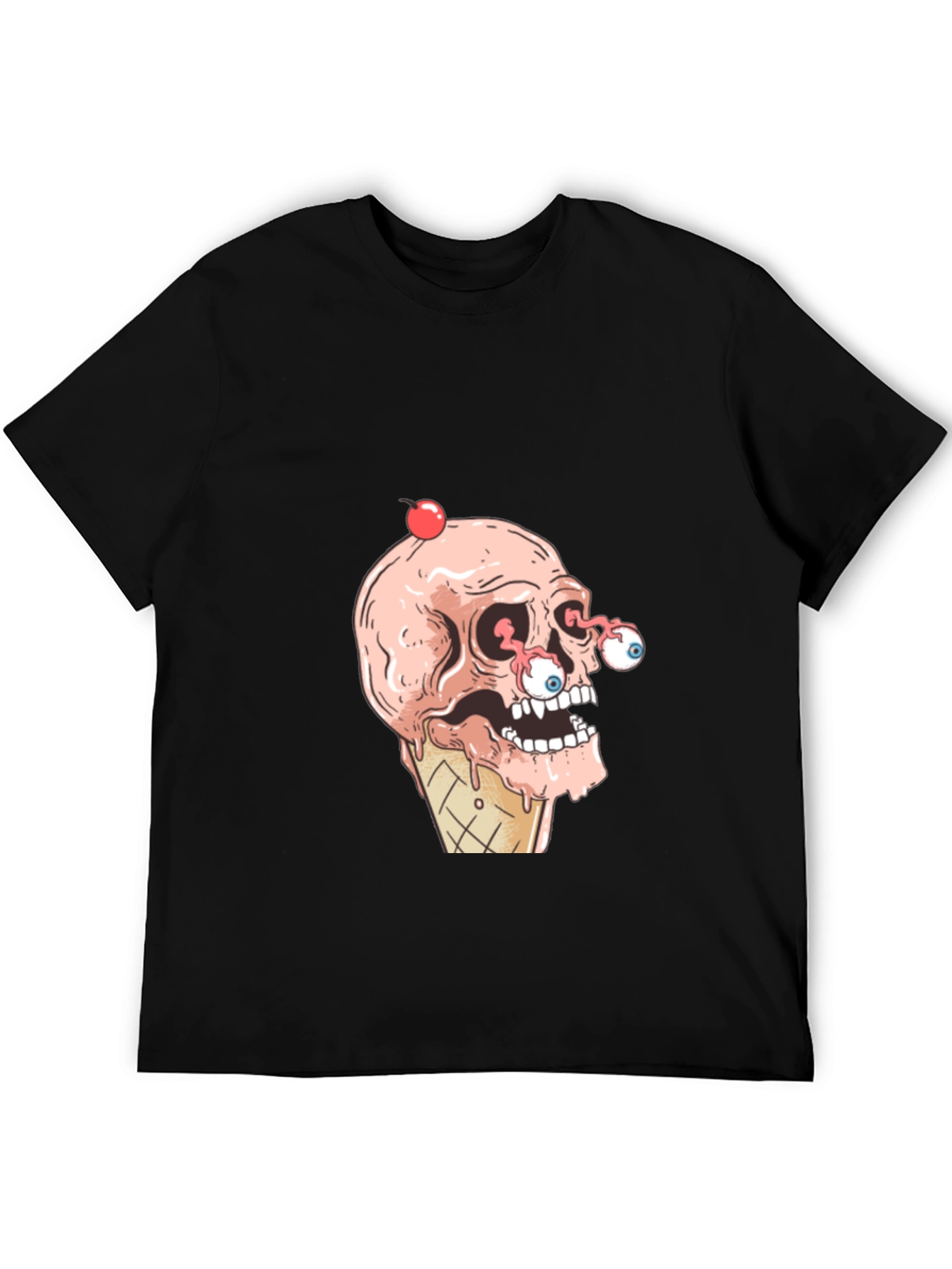 Ice Cream Skull Graphic T-Shirt - Cool & Creepy