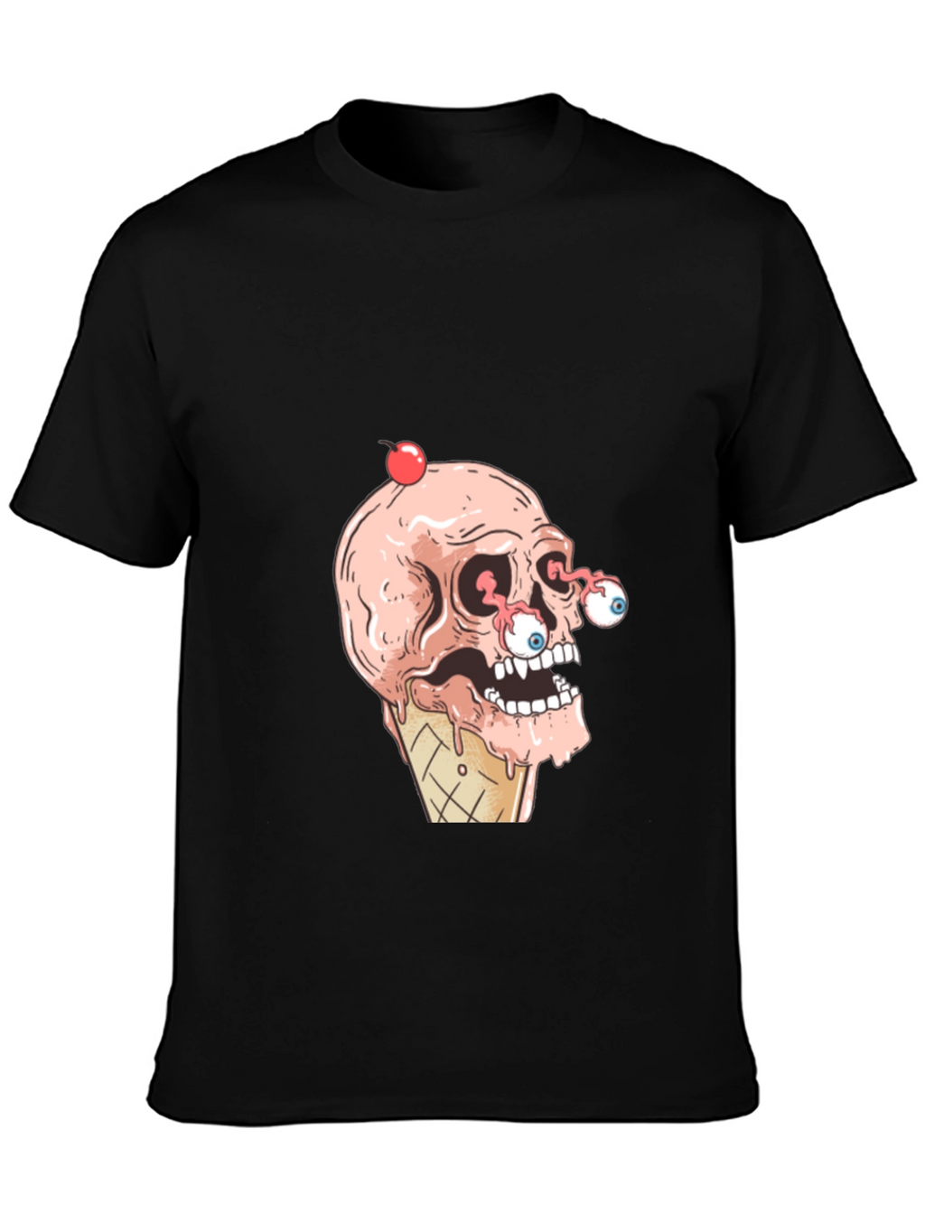 Ice Cream Skull Graphic T-Shirt - Cool & Creepy
