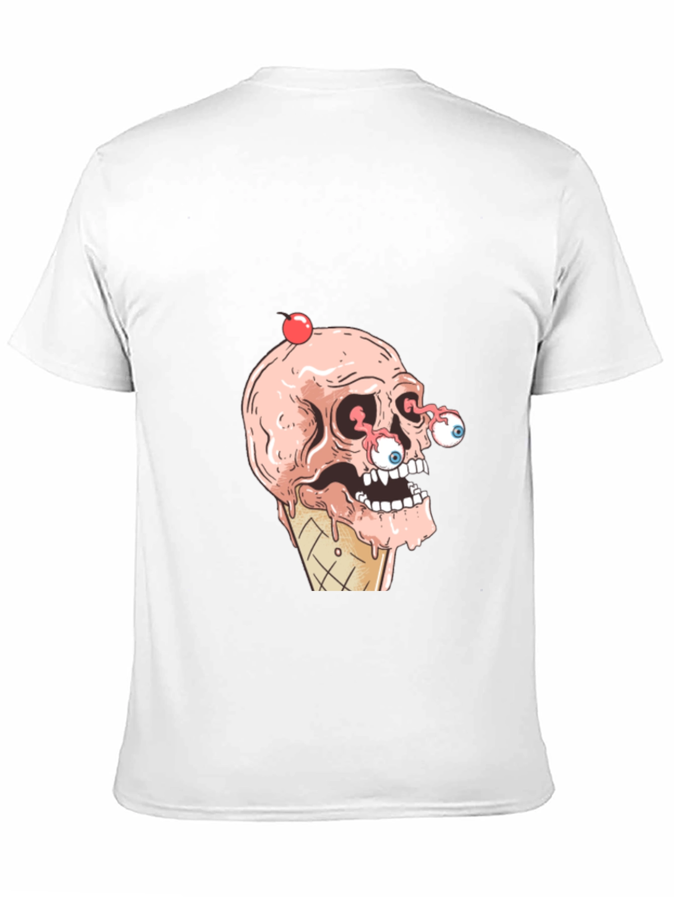Ice Cream Skull Graphic T-Shirt - Cool & Creepy